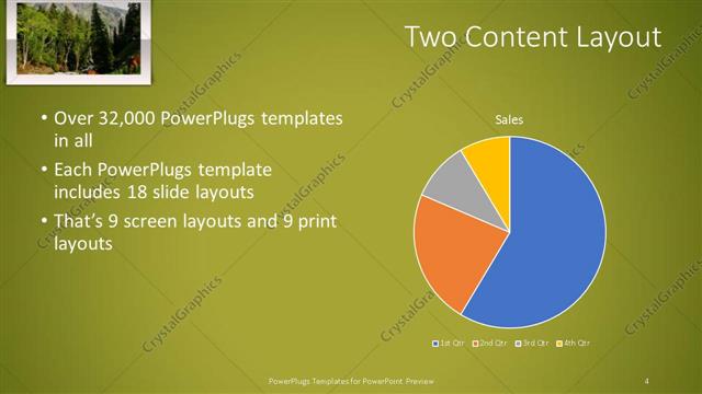 Two Content presentation slide layout