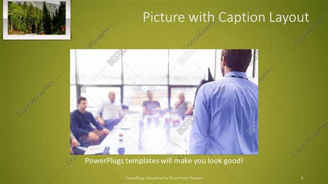 Picture with Caption presentation slide layout