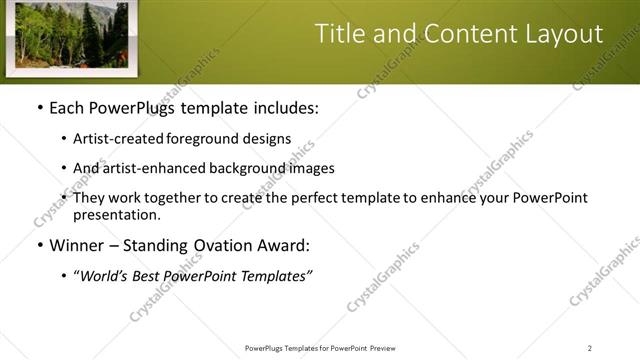 Title and Content presentation slide layout