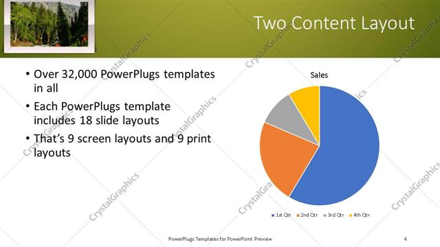 Two Content presentation slide layout
