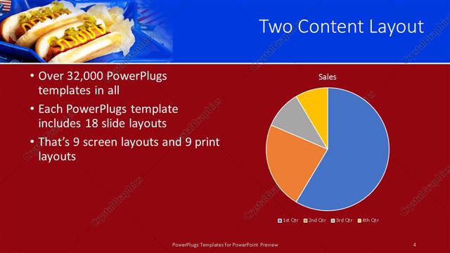 Two Content presentation slide layout