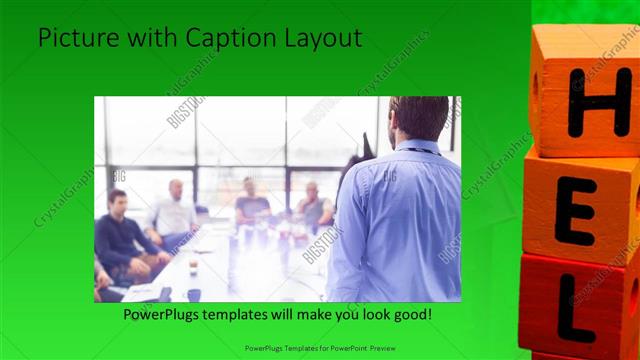 Picture with Caption presentation slide layout