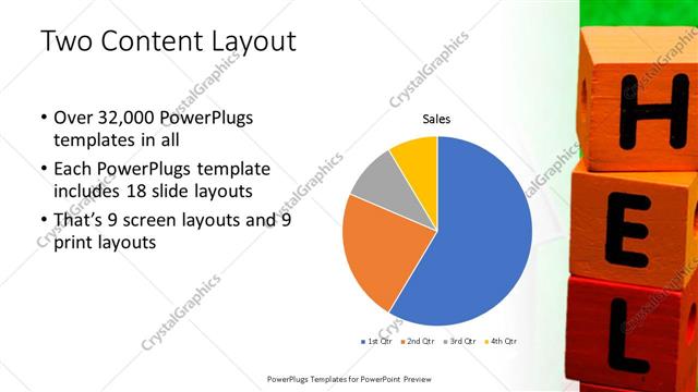 Two Content presentation slide layout