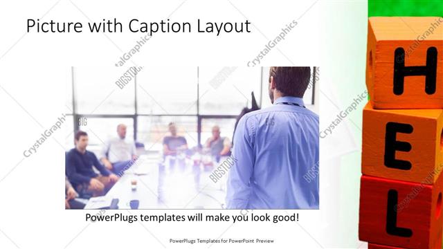 Picture with Caption presentation slide layout