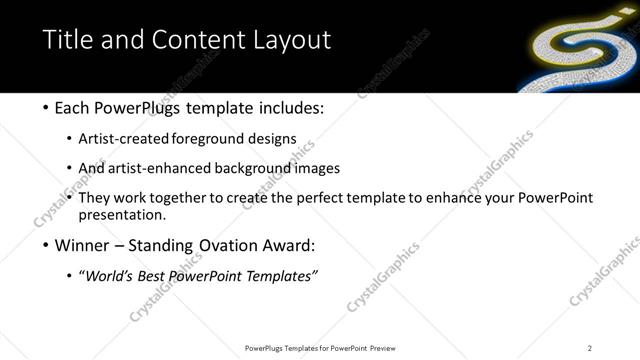 Title and Content presentation slide layout