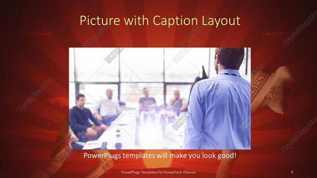 Picture with Caption presentation slide layout