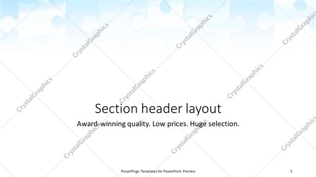 Section Header presentation slide layout