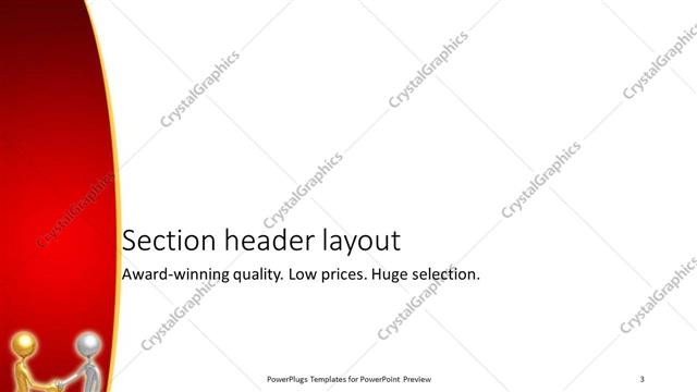 Section Header presentation slide layout