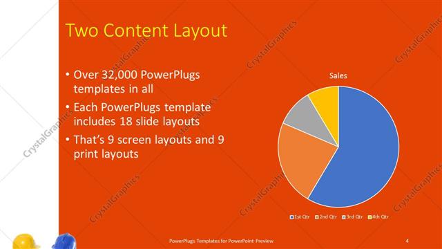 Two Content presentation slide layout