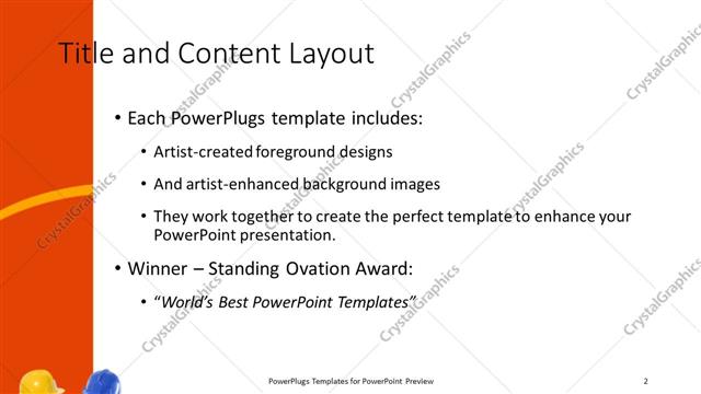 Title and Content presentation slide layout