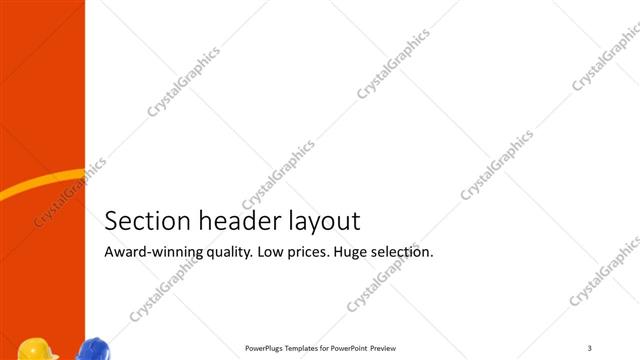 Section Header presentation slide layout