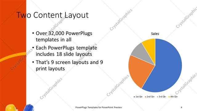 Two Content presentation slide layout