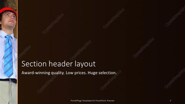 Section Header presentation slide layout