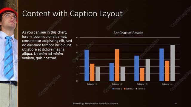 Content with Caption presentation slide layout
