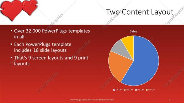 Two Content presentation slide layout