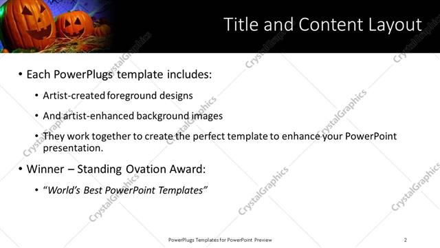 Title and Content presentation slide layout