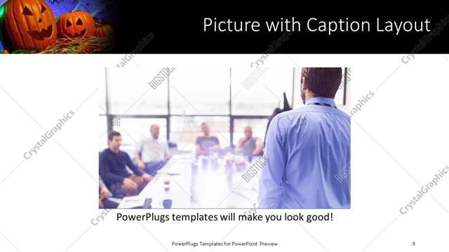 Picture with Caption presentation slide layout