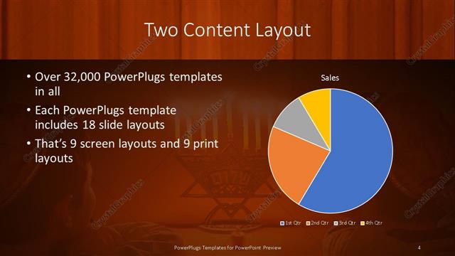 Two Content presentation slide layout