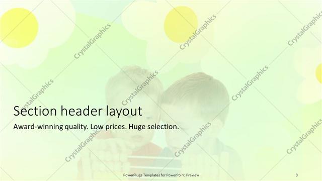 Section Header presentation slide layout