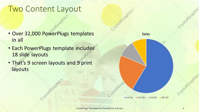 Two Content presentation slide layout