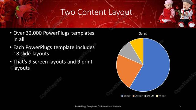 Two Content presentation slide layout
