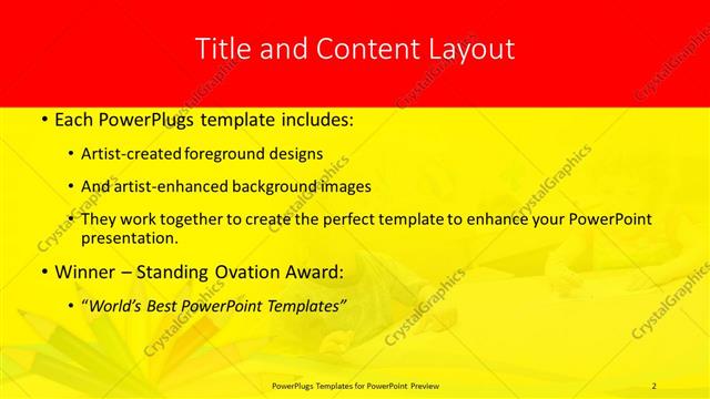 Title and Content presentation slide layout