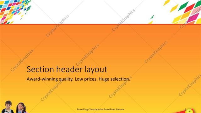 Section Header presentation slide layout