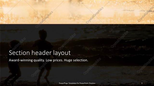 Section Header presentation slide layout