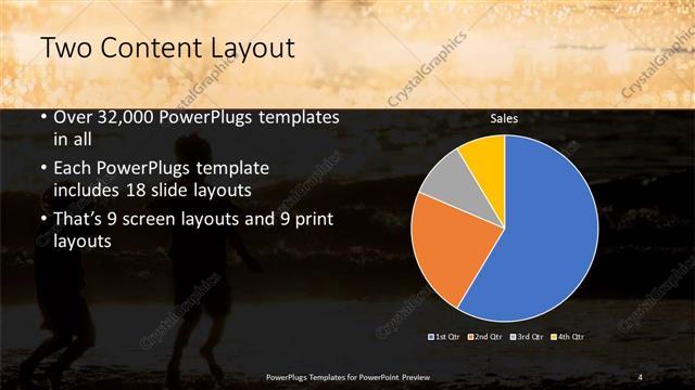 Two Content presentation slide layout