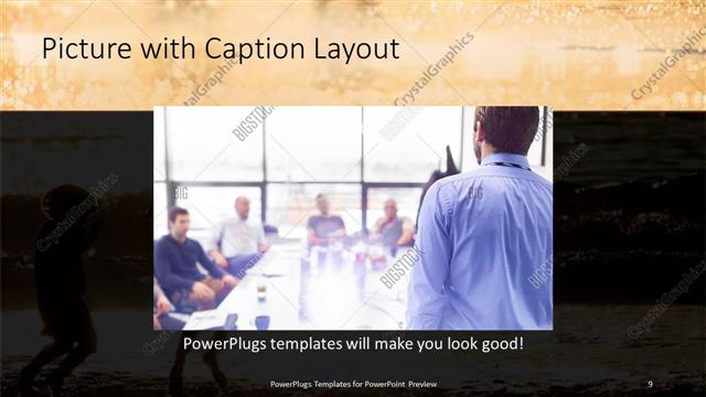Picture with Caption presentation slide layout