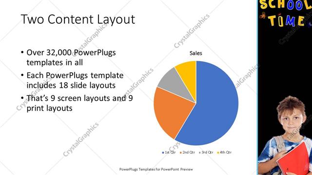 Two Content presentation slide layout