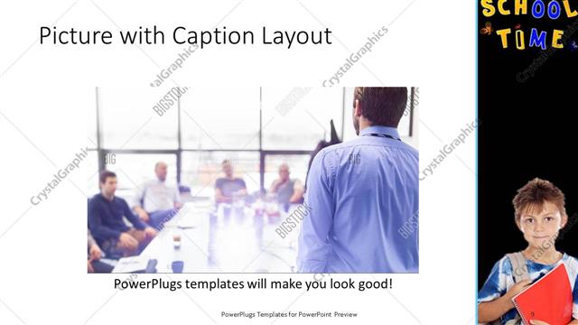 Picture with Caption presentation slide layout