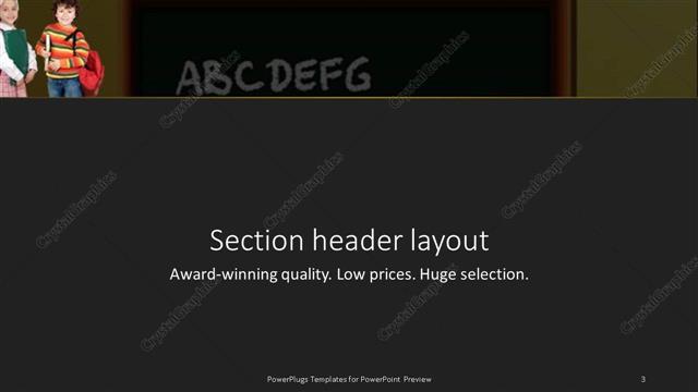 Section Header presentation slide layout