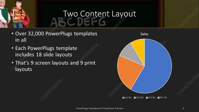 Two Content presentation slide layout