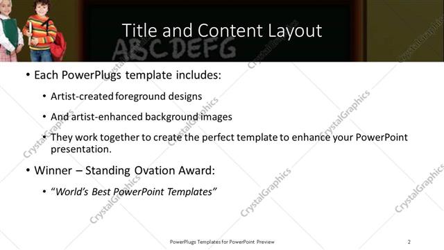 Title and Content presentation slide layout
