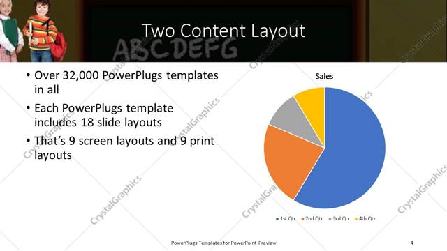 Two Content presentation slide layout