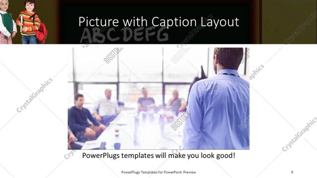 Picture with Caption presentation slide layout