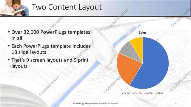 Two Content presentation slide layout