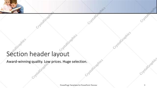 Section Header presentation slide layout