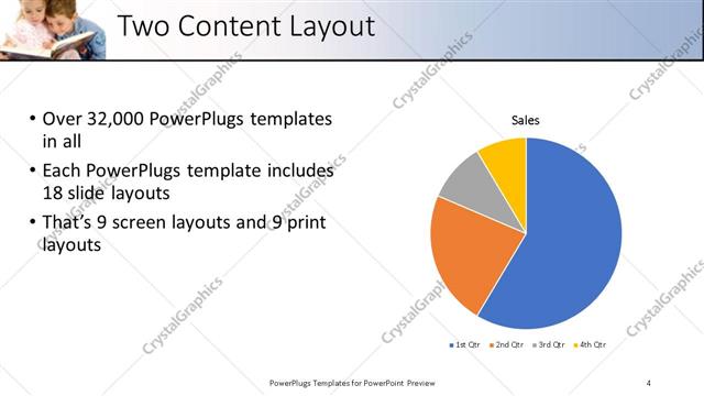 Two Content presentation slide layout