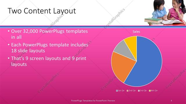 Two Content presentation slide layout