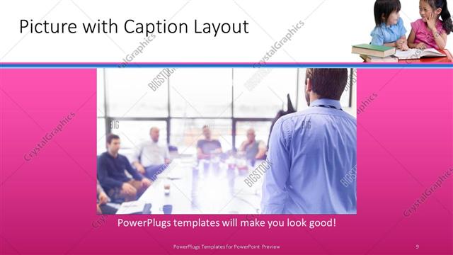 Picture with Caption presentation slide layout