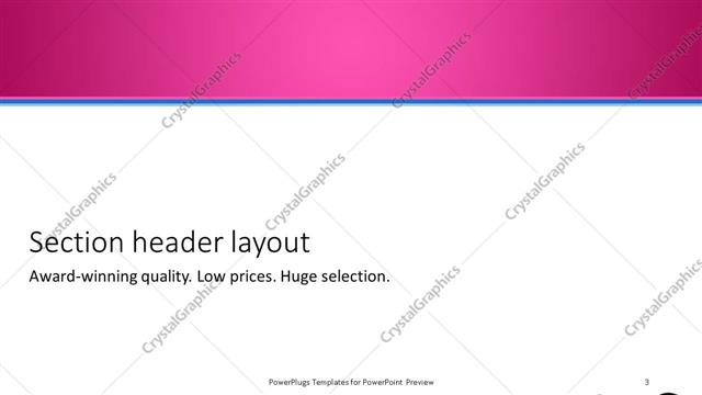Section Header presentation slide layout