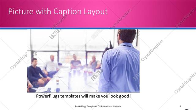 Picture with Caption presentation slide layout
