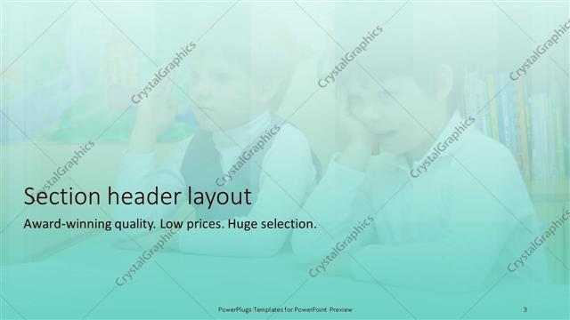 Section Header presentation slide layout
