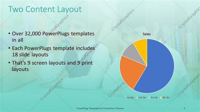 Two Content presentation slide layout