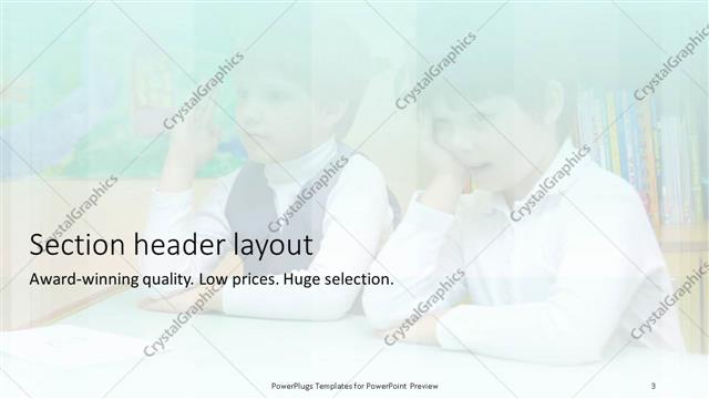 Section Header presentation slide layout
