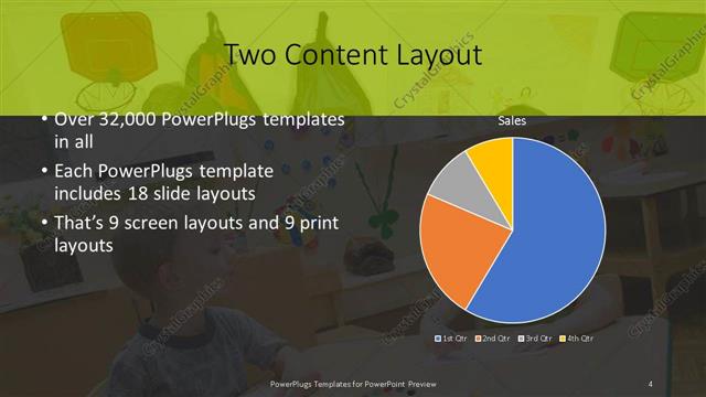 Two Content presentation slide layout
