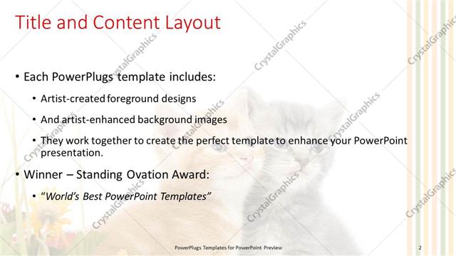 Title and Content presentation slide layout