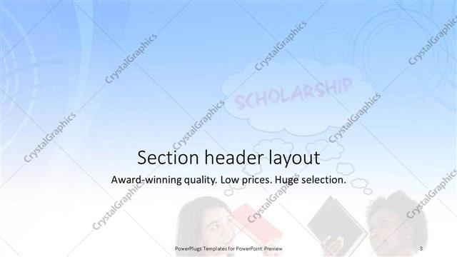 Section Header presentation slide layout